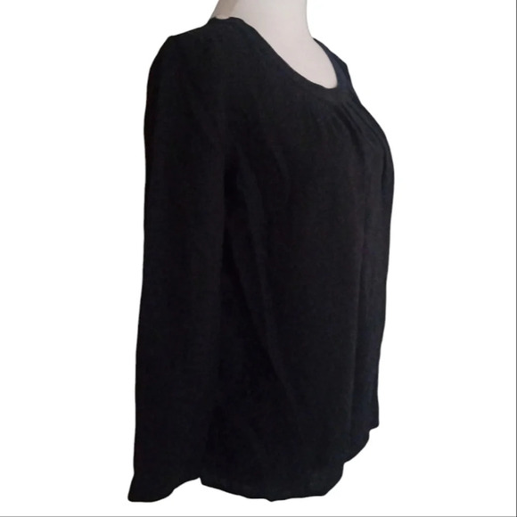 J. Crew Women's Navy Blue White Contrasting Button Detail Linen Blouse Size XS - Picture 6 of 7